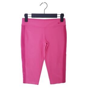 Nike Dri Fit Pink Girls Capri Leggings Size Medium Dance Soccer Outdoors Gym